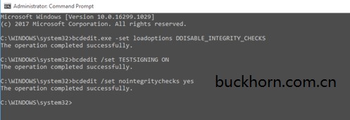 cmd bcdedit testsinging